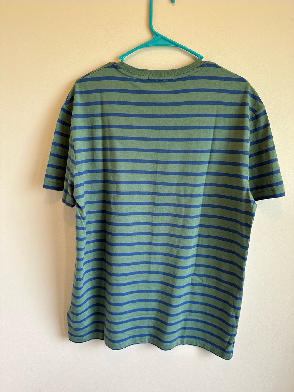 NWT Men’s M Polo Ralph Lauren Classic Fit GreenBlue Striped Cotton Jersey TShirt - Picture 2 of 10